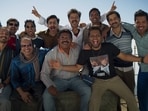 Soubin Shahir and the cast of Chidambaram's 2024 hit film Manjummel Boys. 
