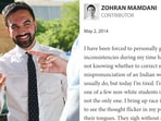 Eitan Fischberger, a former IDF sergeant, posted a screenshot from Zohran Mamdani's 2014 blog post. Eitan Fischberger, a former IDF sergeant, posted a screenshot from Zohran Mamdani's 2014 blog post.