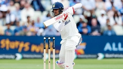 India's captain Shubman Gill plays a shot (@HardeepSPuri X) India's captain Shubman Gill plays a shot (@HardeepSPuri X)