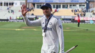 India's captain Shubman Gill waves to the fans after their win against England on day five of the second cricket test (AP) India's captain Shubman Gill waves to the fans after their win against England on day five of the second cricket test (AP)