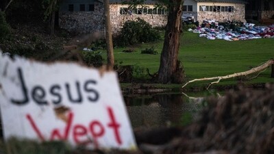 Campers belongings sit outside one of Camp Mystic's cabins near the Guadalupe River, Monday, July 7, 2025, in Hunt, Texas, after a flash flood swept through the area. (AP Photo/Eli Hartman) (AP) Campers belongings sit outside one of Camp Mystic's cabins near the Guadalupe River, Monday, July 7, 2025, in Hunt, Texas, after a flash flood swept through the area. (AP Photo/Eli Hartman) (AP)
