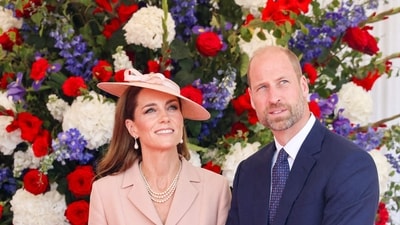 Kate and William attend a ceremonial welcome for France's President and his wife at Windsor Castle, in Windsor west of London, on July 8, 2025, on the first day of a three-day state visit to Britain. French President begans a three-day state visit to Britain on July 8, 2025, which will see him address parliament and try to rekindle a purportedly warm relationship with King Charles III. (Photo by Dominique JACOVIDES / POOL / AFP) (AFP) Kate and William attend a ceremonial welcome for France's President and his wife at Windsor Castle, in Windsor west of London, on July 8, 2025, on the first day of a three-day state visit to Britain. French President begans a three-day state visit to Britain on July 8, 2025, which will see him address parliament and try to rekindle a purportedly warm relationship with King Charles III. (Photo by Dominique JACOVIDES / POOL / AFP) (AFP)