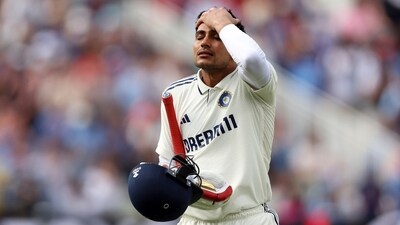India's captain Shubman Gill reacts after being caught during day four of the second cricket Test at Edgbaston (AP) India's captain Shubman Gill reacts after being caught during day four of the second cricket Test at Edgbaston (AP)