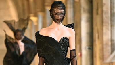 The designer told Elle magazine that the collection delves into seven stages of love, ranging from attraction to death, and draws from various sources like Sufism and classical art. (AFP) The designer told Elle magazine that the collection delves into seven stages of love, ranging from attraction to death, and draws from various sources like Sufism and classical art. (AFP)