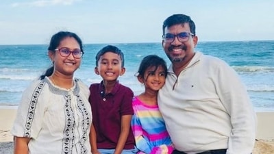 The victims have been identified as Sri Venkat, his wife Tejaswini, and their two young children. (X/@Newsmeter_In) The victims have been identified as Sri Venkat, his wife Tejaswini, and their two young children. (X/@Newsmeter_In)