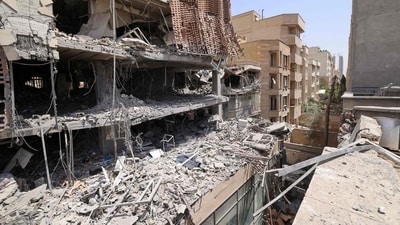 A destroyed residential building that was hit in an Israeli strike, in Tehran during the 12-day war (AFP) A destroyed residential building that was hit in an Israeli strike, in Tehran during the 12-day war (AFP)
