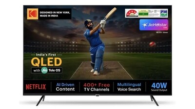 Kodak launches a 43-inch 4K QLED smart TV in India with JioTele OS integration. (Kodak)