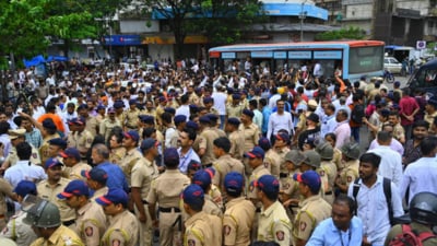 MNS Thane chief Avinash Jadhav was detained at 3.30am. (HT PHOTO) MNS Thane chief Avinash Jadhav was detained at 3.30am. (HT PHOTO)