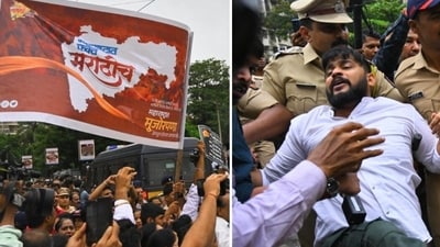 MNS took out a rally in Maharashtra's Thane, even as the state government said they were never granted permission. (Photo By Satish Bate) MNS took out a rally in Maharashtra's Thane, even as the state government said they were never granted permission. (Photo By Satish Bate)