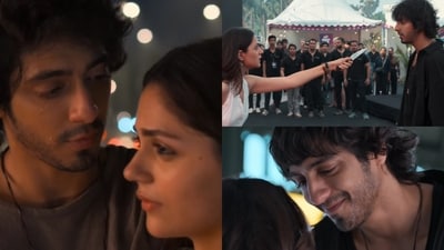 Ahaan Panday and Aneet Padda in Saiyaara trailer Ahaan Panday and Aneet Padda in Saiyaara trailer