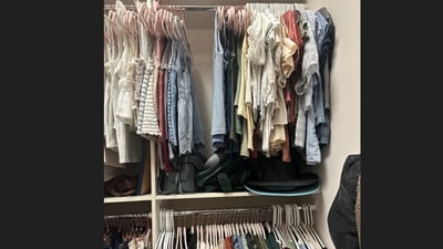 A cleverly hidden cat in a closet image stumped internet users as an optical illusion challenge went viral on Reddit. (Reddit/GoldLeader_Blueberry) A cleverly hidden cat in a closet image stumped internet users as an optical illusion challenge went viral on Reddit. (Reddit/GoldLeader_Blueberry)
