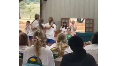 The video showed the Camp Mystic campers enjoying their summer in the days leading up to the flood. (Devon Paige via Storyful) The video showed the Camp Mystic campers enjoying their summer in the days leading up to the flood. (Devon Paige via Storyful)