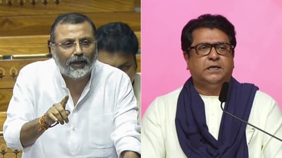 On Monday, Nishikant Dubey dared Raj Thackeray to also beat those who speak Urdu, Tamil or Telugu. (ANI/PTI) On Monday, Nishikant Dubey dared Raj Thackeray to also beat those who speak Urdu, Tamil or Telugu. (ANI/PTI)