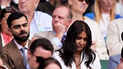 Virat Kohli along with Anushka Sharma was spotted cheering for Novak Djokovic