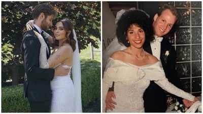 Aaliyah Kashyap dazzles in her mother-in-law's wedding dress from 30 years ago. Aaliyah Kashyap dazzles in her mother-in-law's wedding dress from 30 years ago.