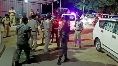 Police at the site after five members of a family were burnt alive allegedly in the name of witchcraft/black magic in a village in Purnia, Bihar (ANI Video Grab) Police at the site after five members of a family were burnt alive allegedly in the name of witchcraft/black magic in a village in Purnia, Bihar (ANI Video Grab)