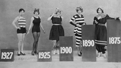 In early 1900s, the introduction of the 'bathing suit' as we know it began to take shape. Suits were still quite modest but started to reveal more skin, especially the arms and legs.(Instagram/ History Cool Kids) In early 1900s, the introduction of the 'bathing suit' as we know it began to take shape. Suits were still quite modest but started to reveal more skin, especially the arms and legs.(Instagram/ History Cool Kids)