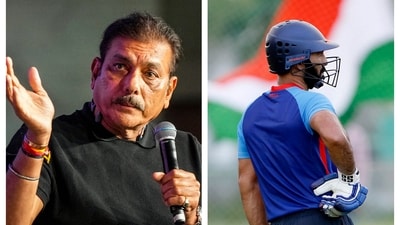 Former India head coach Ravi Shastri and Dinesh Karthik Former India head coach Ravi Shastri and Dinesh Karthik
