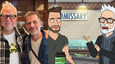 James Gunn and Zack Snyder voiced their animated versions for an episode of Rick and Morty