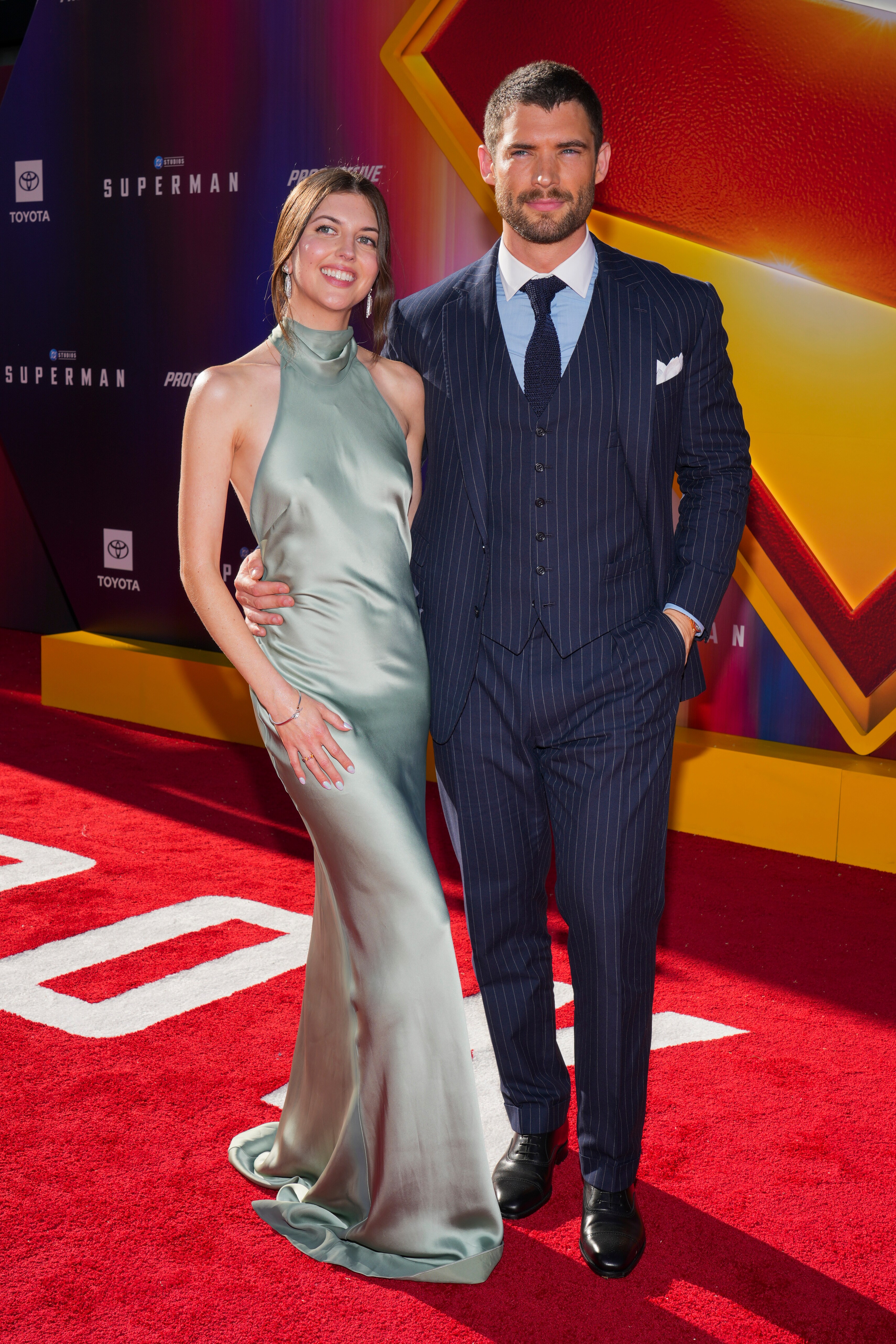 Julia Best Warner, left, and David Corenswet arrive at the premiere of "Superman" on Monday, July 7, 2025, at TCL Chinese Theatre in Los Angeles. (Photo by Jordan Strauss/Invision/AP) (Jordan Strauss/Invision/AP) Julia Best Warner, left, and David Corenswet arrive at the premiere of "Superman" on Monday, July 7, 2025, at TCL Chinese Theatre in Los Angeles. (Photo by Jordan Strauss/Invision/AP) (Jordan Strauss/Invision/AP)