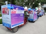 Voter awareness e-rickshaws in Patna.(ANI)