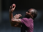 England's Jofra Archer during practice 