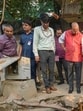 LG and PWD minister Parvesh Verma at ITO, inspecting the drain work. (RAJ K RAJ /HT PHOTO)