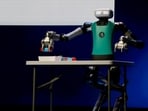 A robot, created by Agility Robotics, operates with Google’s Gemini 2 artificial-intelligience tool.