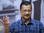 Arvind Kejriwal speaking at a book-release function in Mohali. 