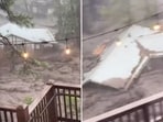 Kaitlyn Carpenter, an artist in Ruidoso, shot the video of a house being swept away amid flash floods. It belonged to the family of one of her best friends. Kaitlyn Carpenter, an artist in Ruidoso, shot the video of a house being swept away amid flash floods. It belonged to the family of one of her best friends.