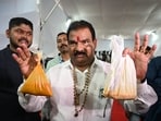 Sanjay Gaikwad, MLA from the Shiv Sena led by deputy CM Eknath Shinde, arrived at the Maharashtra assembly session with stale dal. Last night, he slapped a staff member at the MLA hostel who served him this dal.