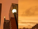 Residents in parts of New Jersey and Philadelphia shared photos of yellow sky. Residents in parts of New Jersey and Philadelphia shared photos of yellow sky.