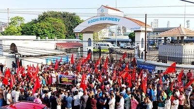 CITU workers take part in a protest in Kerala (CITU Kerala) CITU workers take part in a protest in Kerala (CITU Kerala)