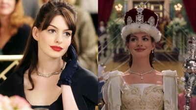 Anne Hathaway in a still from The Devil Wears Prada (2006) and The Princess Diaries (2001) (Photos: X) Anne Hathaway in a still from The Devil Wears Prada (2006) and The Princess Diaries (2001) (Photos: X)