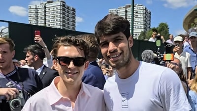 Tom Holland and Carlos Alcaraz Tom Holland and Carlos Alcaraz