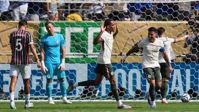Chelsea's João Pedro, center, celebrates after scoring his side's second goal during the Club World Cup semifinal soccer match between Fluminense and Chelsea (AP) Chelsea's João Pedro, center, celebrates after scoring his side's second goal during the Club World Cup semifinal soccer match between Fluminense and Chelsea (AP)