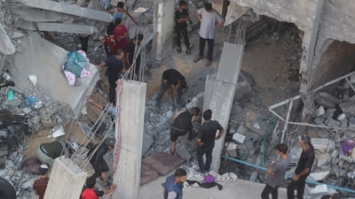 Gaza's civil defence agency on Wednesday said that 20 people, including at least six children, were killed in two Israeli air strikes overnight in the Palestinian territory. (REUTERS)
