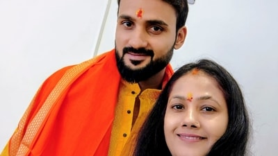 Indian cricketer Akash Deep with his elder sister, Akhand Jyoti Singh. (PTI) Indian cricketer Akash Deep with his elder sister, Akhand Jyoti Singh. (PTI)