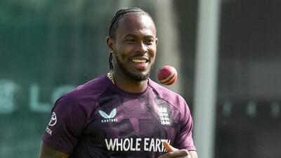 Jofra Archer during a practice session ahead of the third Test. (PTI)