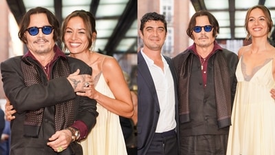 Johnny Depp along with Riccardo Scamarcio and Antonia Desplat graced the London red carpet for the premiere of their movie Modi: Three Days on the Wing of Madness. (AP) Johnny Depp along with Riccardo Scamarcio and Antonia Desplat graced the London red carpet for the premiere of their movie Modi: Three Days on the Wing of Madness. (AP)