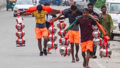 The minister reviewed the preparations for the Kanwar Yatra route in Delhi. (PTI) The minister reviewed the preparations for the Kanwar Yatra route in Delhi. (PTI)