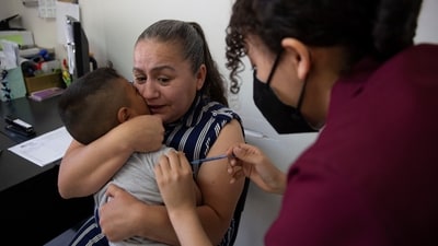 Measles is highly contagious, and a community needs to be at least 95% vaccinated to stop its spread. (AP) Measles is highly contagious, and a community needs to be at least 95% vaccinated to stop its spread. (AP)