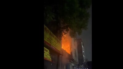 The fire was reported on the first floor of a four-storey building in Naya Gaon of the Phase-2 police station area. (PTI)