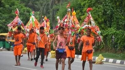 Over 20 lakh pilgrims are expected at Pura Mahadeva alone. (HT) Over 20 lakh pilgrims are expected at Pura Mahadeva alone. (HT)