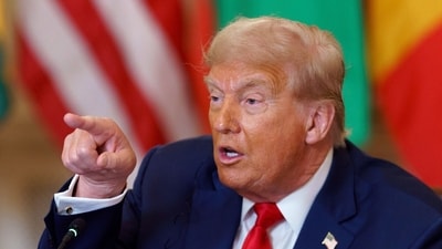 President Donald Trump announces a 50% tariff on Brazilian goods, effective August 1. (Bloomberg File) President Donald Trump announces a 50% tariff on Brazilian goods, effective August 1. (Bloomberg File)