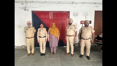 The accused in police custody.