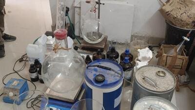 The operation led to the recovery of 780 grams of Mephedrone, along with a large cache of precursor chemicals. (HT photo sourced) The operation led to the recovery of 780 grams of Mephedrone, along with a large cache of precursor chemicals. (HT photo sourced)