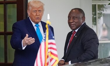 President Donald Trump greets South African President Cyril Ramaphosa at the White House, Wednesday, May 21, 2025, in Washington (AP) President Donald Trump greets South African President Cyril Ramaphosa at the White House, Wednesday, May 21, 2025, in Washington (AP)