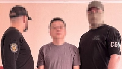 The Security Service of Ukraine detained a Chinese citizen in Kyiv for allegedly trying to illegally export classified documentation on the Ukrainian missile system RK-360MC Neptune to China. (AFP) The Security Service of Ukraine detained a Chinese citizen in Kyiv for allegedly trying to illegally export classified documentation on the Ukrainian missile system RK-360MC Neptune to China. (AFP)