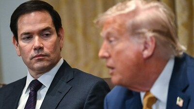 (L/R) US Secretary of State Marco Rubio looks on as President Donald Trump speaks during a cabinet meeting in the Cabinet Room of the White House in Washington, DC, on July 8, 2025. (Photo by ANDREW CABALLERO-REYNOLDS / AFP) (AFP) (L/R) US Secretary of State Marco Rubio looks on as President Donald Trump speaks during a cabinet meeting in the Cabinet Room of the White House in Washington, DC, on July 8, 2025. (Photo by ANDREW CABALLERO-REYNOLDS / AFP) (AFP)